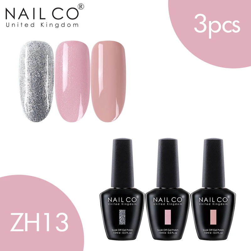 ZH13 NAILCO 15 мл цветной набор 3 шт./комплект Гель-лак для ногтей Полупостоянный Светодиодный УФ-гель для ногтей Краска Лак для ногтей Гибридный Гель-лак - Цвет: ZH13