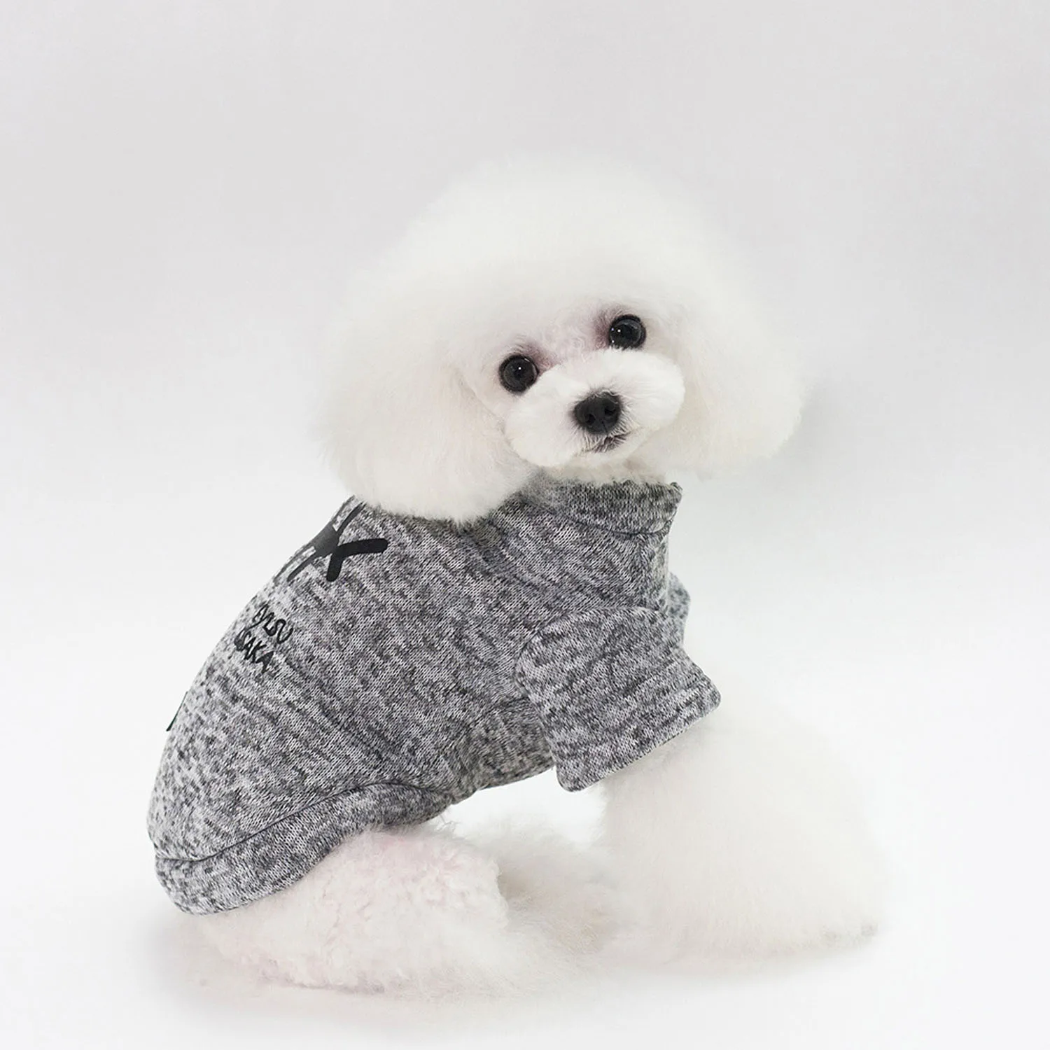 Behogar Pet Puppy модный теплый осенне-зимний свитер с рыбьей косточкой, куртка, жилет, пальто, одежда для отдыха, праздничная повседневная одежда