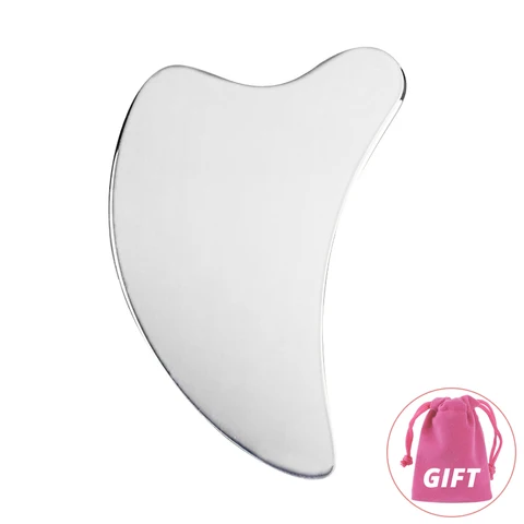 Sha Board Facial Massager Stainless Steel Guasha Plate Face Massage Scraper Tools For Face Neck Back Body Skin Care