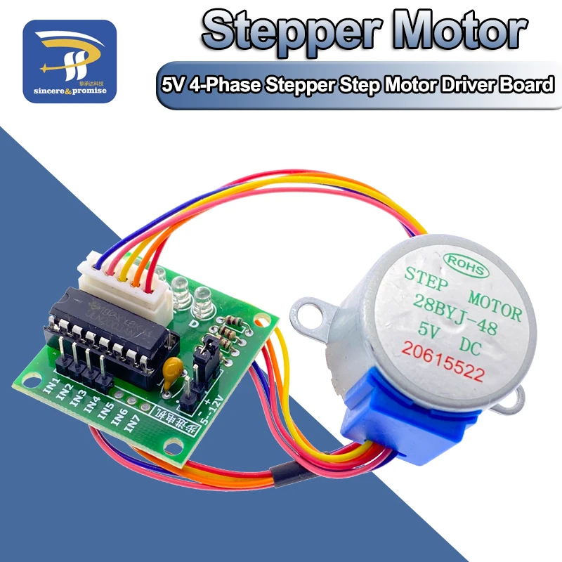 Aofocy 1 Ensemble de Moteur Pas à Pas 5V et de Carte de Commande ULN2003 28BYJ-48 Moteur Pas à Pas à 4 Phases pour Arduino Aofocy 1 Ensemble de Moteur Pas à Pas 5V et de Carte de Commande ULN2003 28BYJ-48 Moteur Pas à Pas à 4 Phases pour Arduino