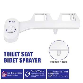 

Non-Electric Bidet Attachment Toilet Bidet Seat Self-Cleaning Nozzle-Fresh Water Bidet Sprayer Mechanical Washing
