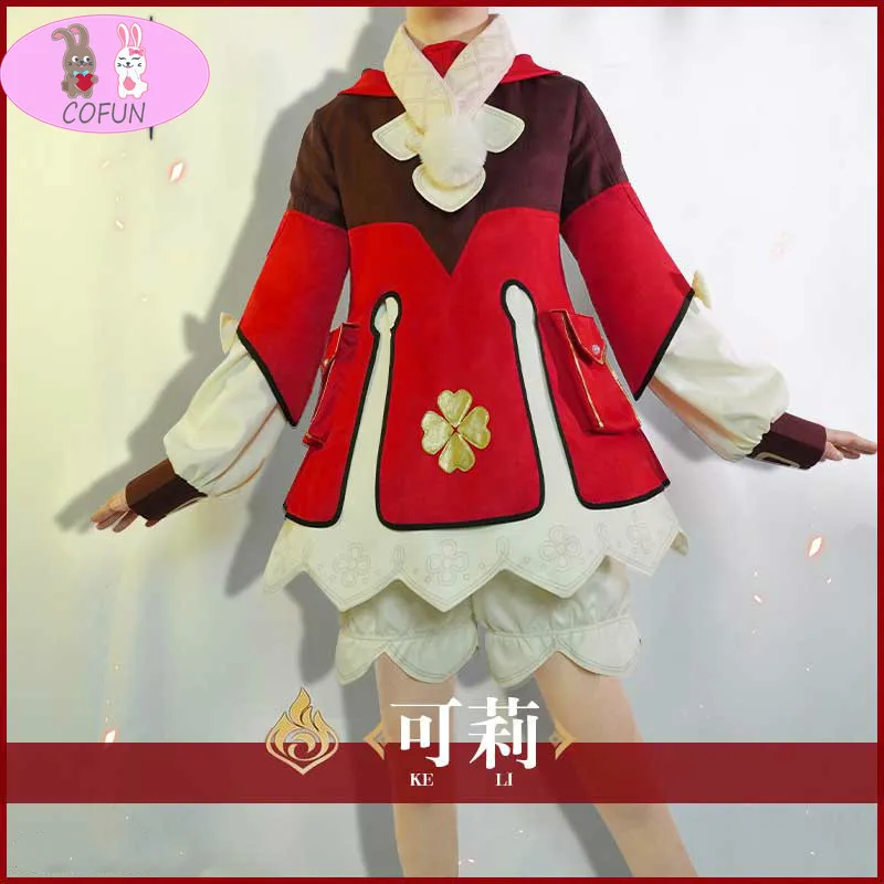 

Anime Genshin Impact Klee Keli Lolita Dress Lovely Uniform Cosplay Costume Halloween Suit For Women Outfit New 2020