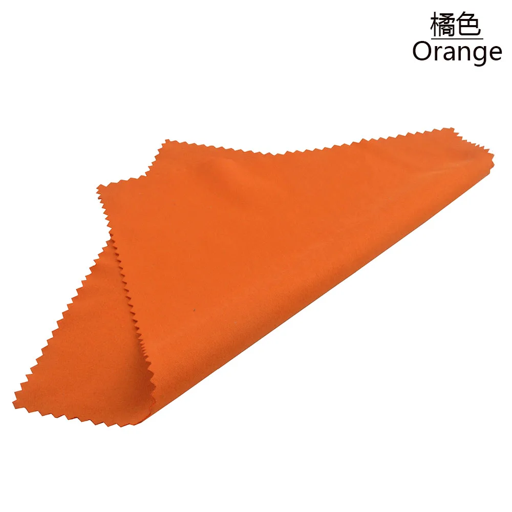 품질 승화 극세사 안경 천, 15x18cm 두꺼운 안경 청소 천, 화이트 블랙 블루 그린 레드 오렌지 핑크, 100 개