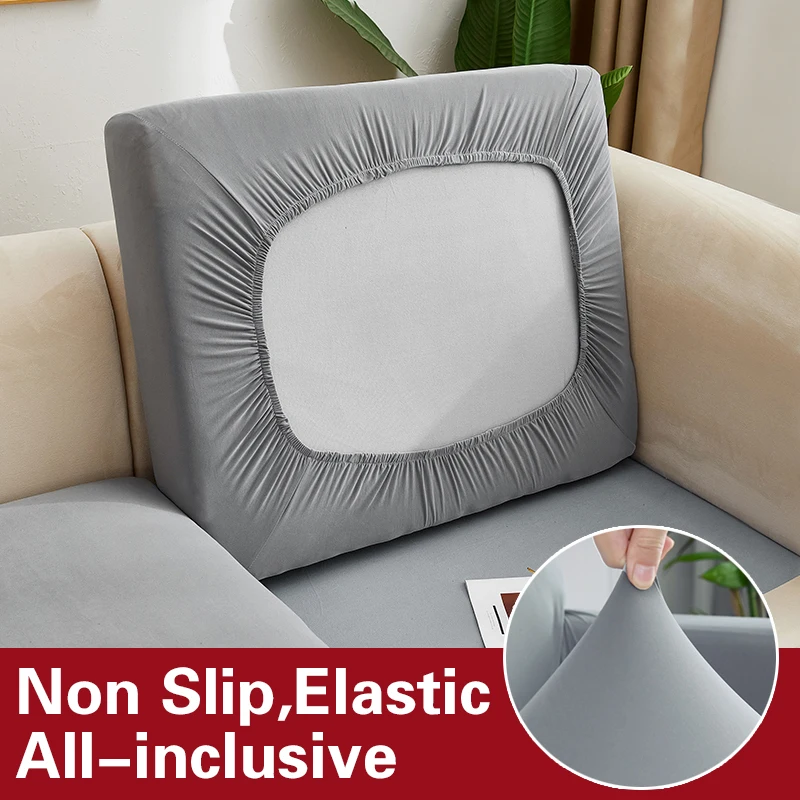 Seat-Cushion-Cover Furniture-Protector Sofa Elastic-Seat Stretch Living-Room Plain-Color