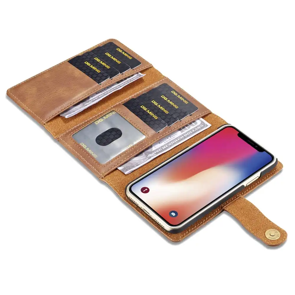 

Multi Id Credit Card Wallet Case for iPhone X Xr Xs 11 Pro 7 8 Plus Luxury Leather Slot Holder Money Cover Protective Capa Purse