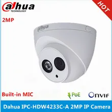 Dahua IPC-HDW4233C-A Starlight камера Встроенный микрофон 2MP IR 50m IP67 сетевая ip-камера HDW4233C-A Поддержка POE cctv камера