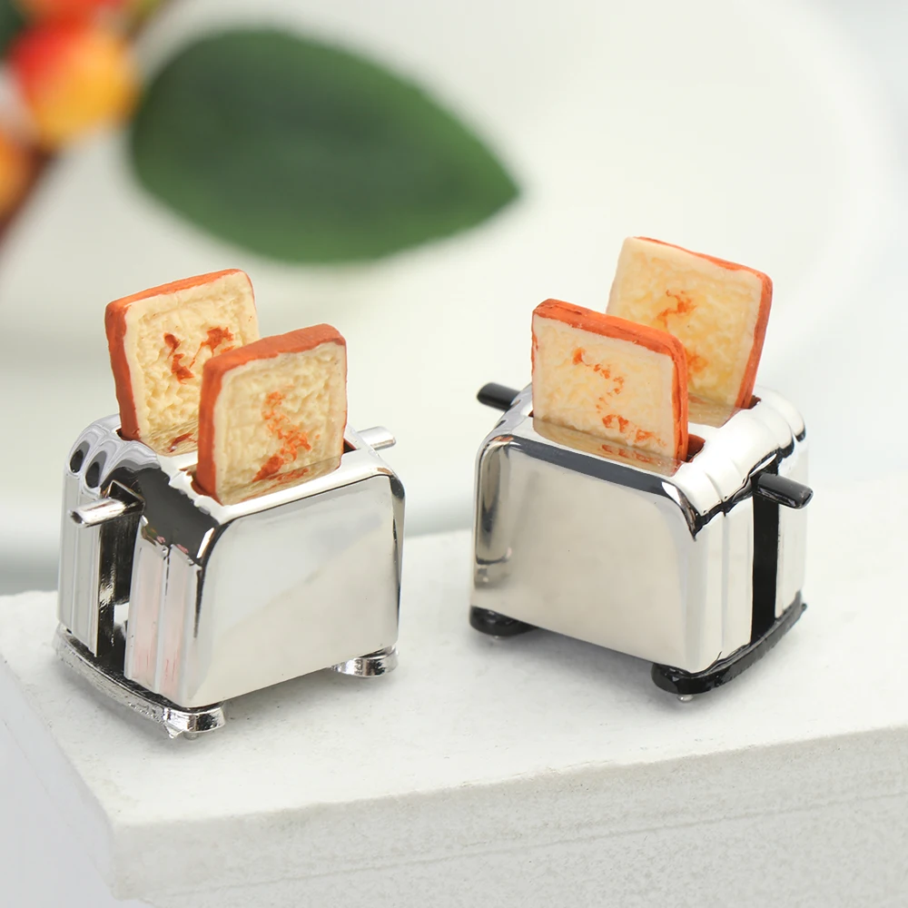 Puppenhaus Simulation Mini Toaster Miniatur Spielzeug Modell Küchenszene DekoXUI 