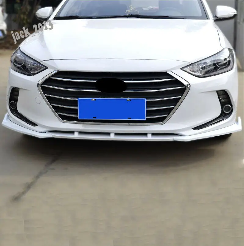 Автомобильные аксессуары для модификации, подходят для hyundai Elantra- ABS, Белый Передний бампер для губ, накладка, 3 шт