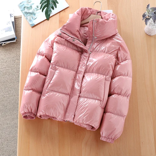 AYUNSUE Куртка–пуховик на 90% белом утином пуху Для женщин пуховое пальто Зимние пальто Для женщин Корейский короткий пуховик Теплая парка Casaco 65527 YY1439 - Цвет: Pink