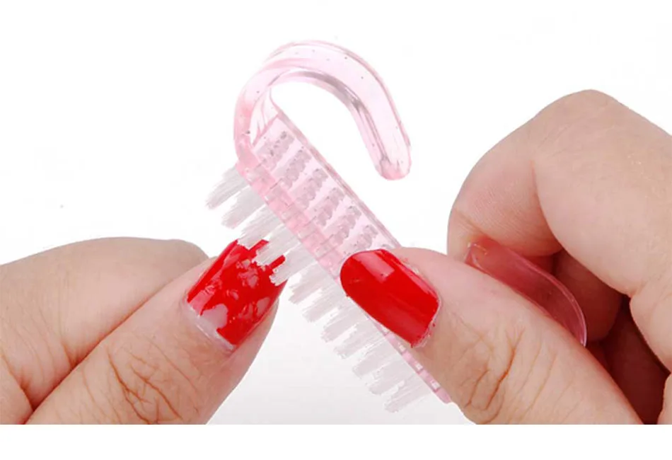 Чистящая щетка для ногтей маникюр педикюр инструменты Ручка гель удаление для очистки от пыли уход пластик косметика для ногтей кисти для женщин