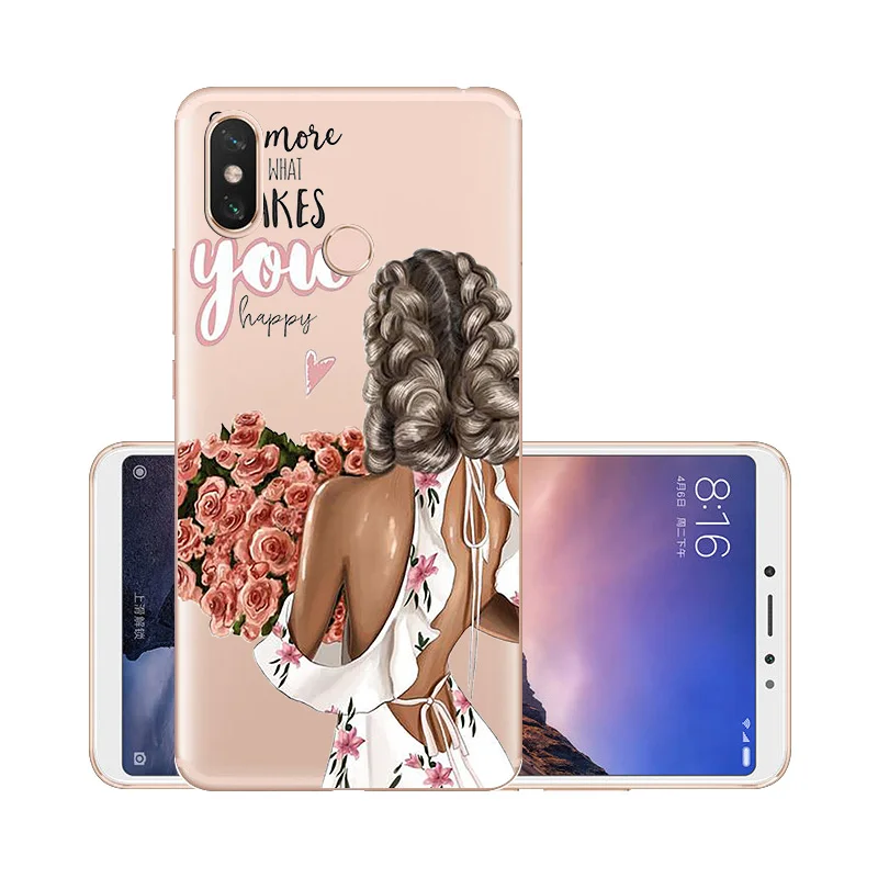 W137 Чехлы для Xiaomi Mi A3 Lite Note 3 5S Play CC9e CC9 Max 3 черные Популярные коричневые волосы для мамы и дочки queen Coque задняя крышка для телефона - Цвет: W137