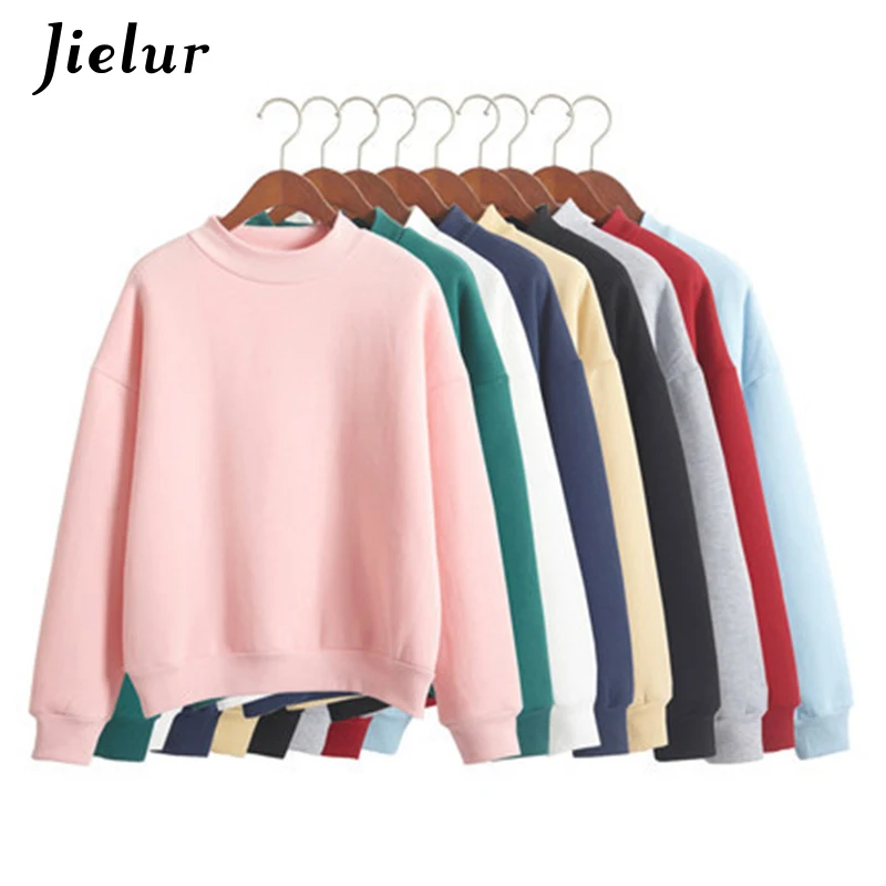 Knit Sweatshirt Pullover Women Hoodies Loose Female Fleece Thick Wholesale Cute Winter
