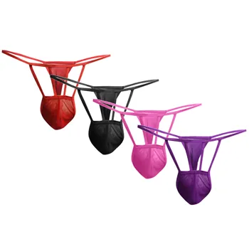 

Men's thongs beautiful mesh transparent T-shaped Solid color sissy fine mesh transparent T-shirt sexy underwear jockstrap new 03