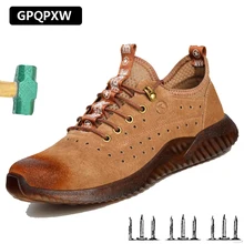 Анти-разбивание для ремонта проколотых шин стальной носок защитная обувь мужская легкая рабочая обувь износостойкий дезодорант мужские зимние ботинки