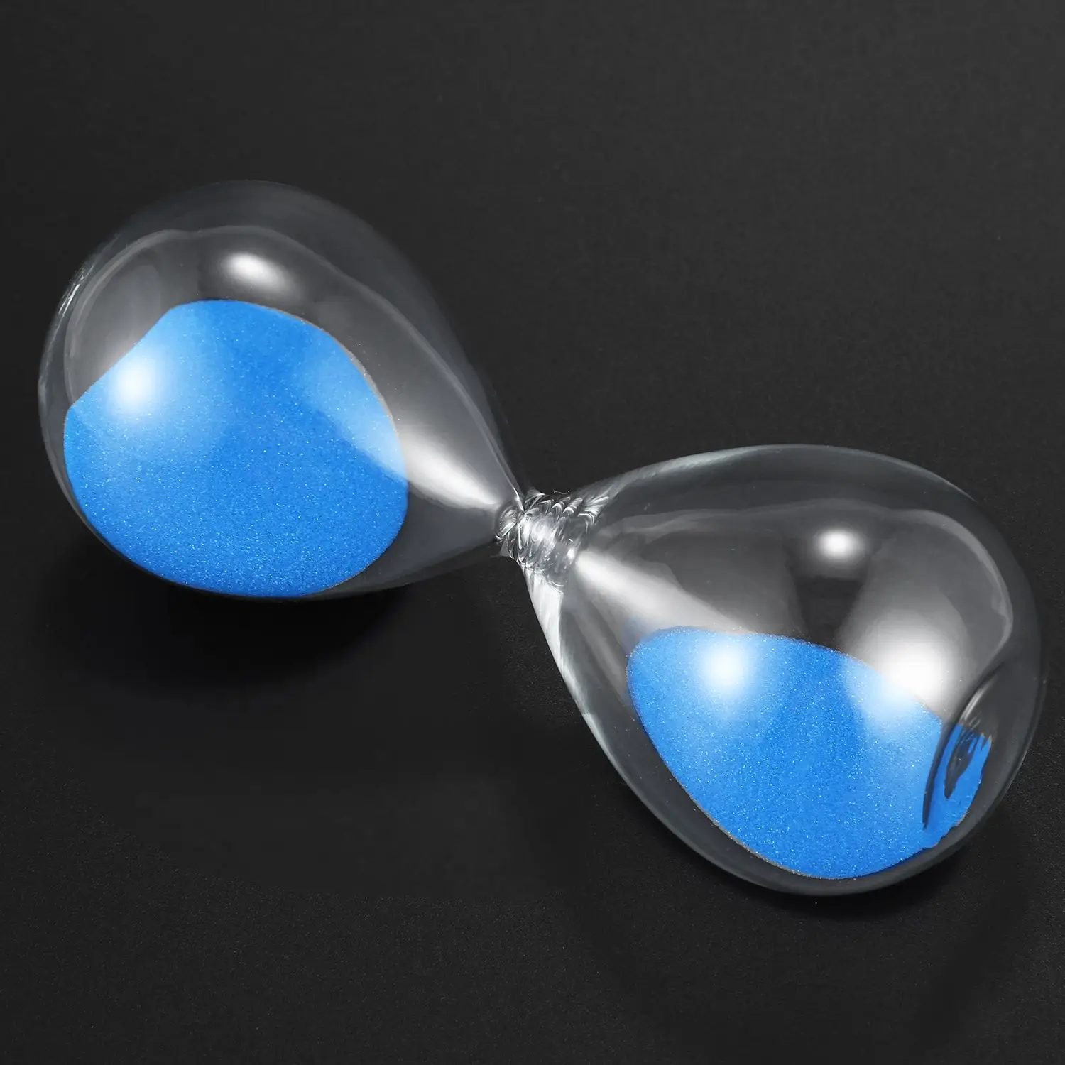 Large Fashion Blue Sand Glass Sandglass Hourglass Timer Clear Smooth Glass Measures Home Desk Decor Xmas Birthday Gif