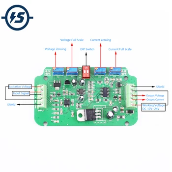 

Pressure Sensor Module Weight Sensor Electronic Scale Transmitter 0-5V/0-10V to 4-20mA Adjustable