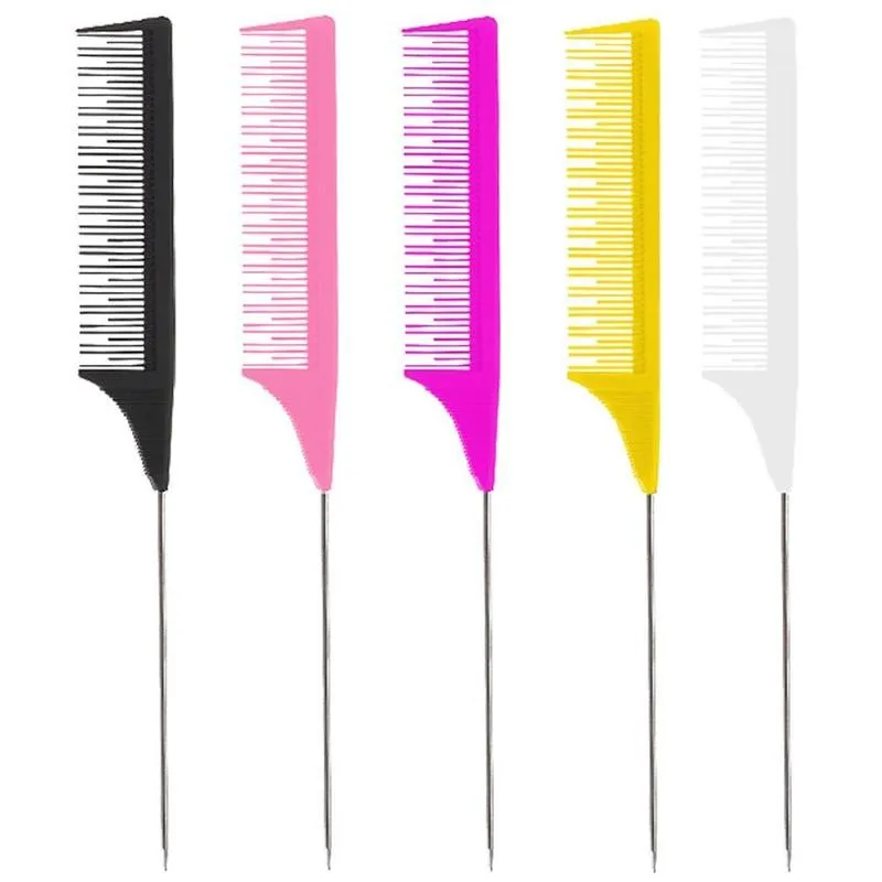 Tail Comb Highlights Hairdressers Barbers Tail Comb Hairbrush Hair