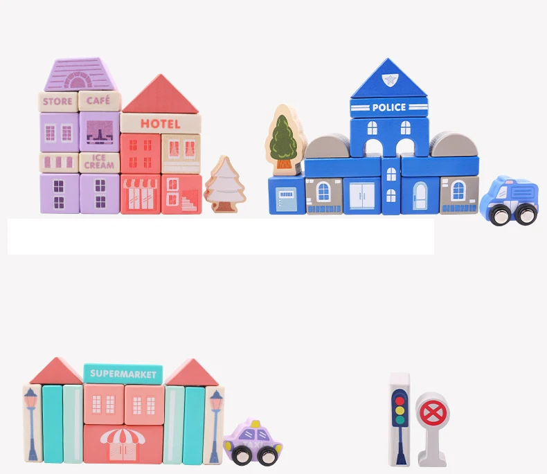 115 шт. детские игрушки, деревянные игрушки, городские дорожные сцены, геометрическая форма, сборные строительные блоки, развивающие игрушки для детей, подарок