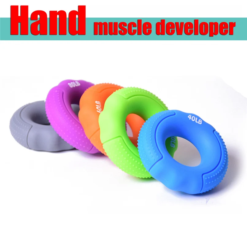Silicone portable hand grip carpal expander ring wrist expander finger the hand trainer grip finger simulator hand expander 20J6 (10)