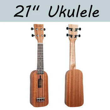 

Sapele Wine Bottle Shape Ukulele Hawaii Guitar 12 Frets 21" Uku 4 String Guitar New