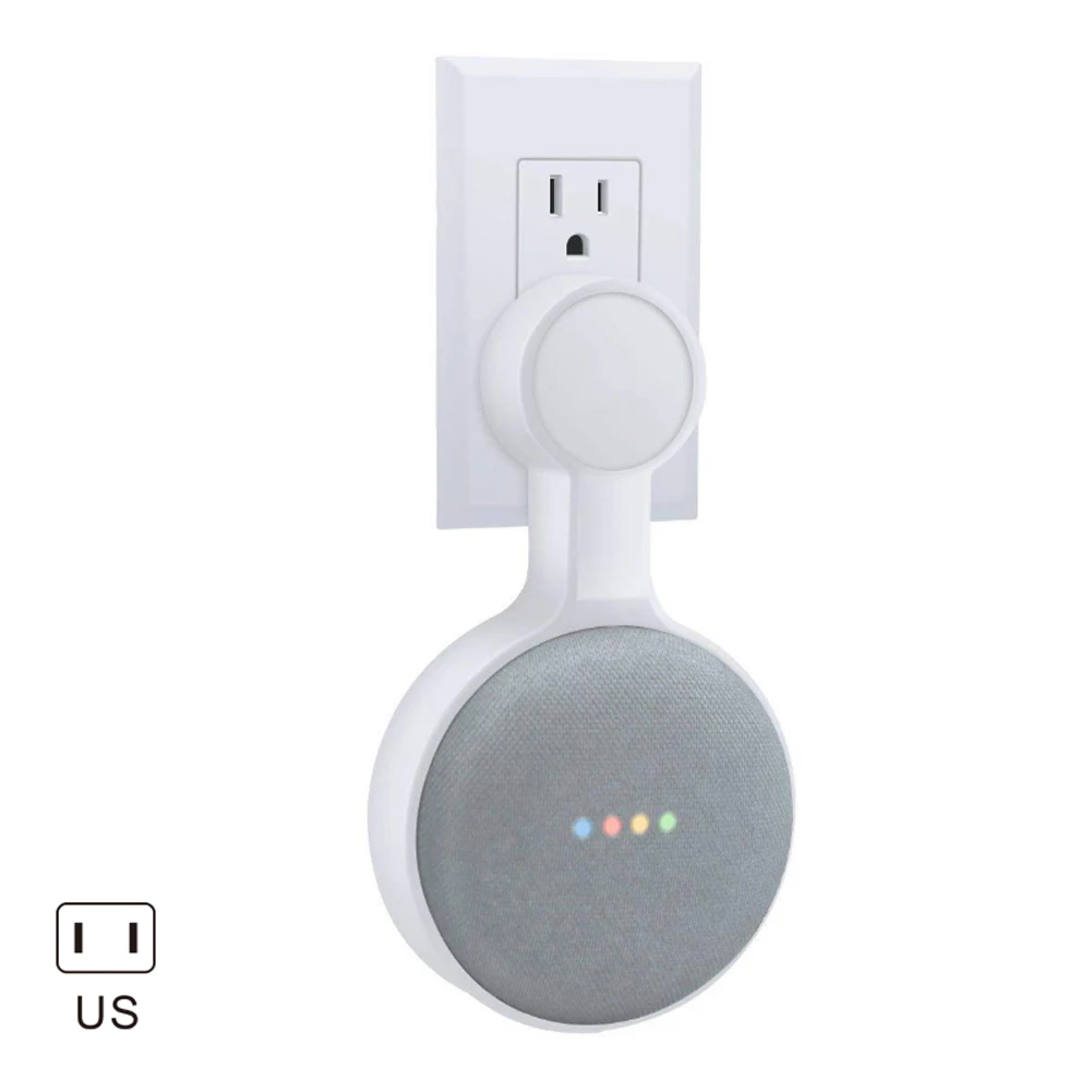 Whtie 1 Настенный держатель компактный дизайн AC Розетка Крепление для Google Home Мини голосовой помощник для продажи - Цвет: Whtie 1