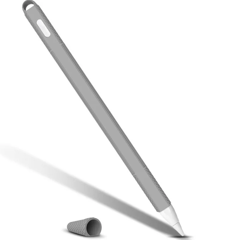 Цветной Мягкий силиконовый чехол для стилуса Apple Pencil 2/1 совместимый с планшетом