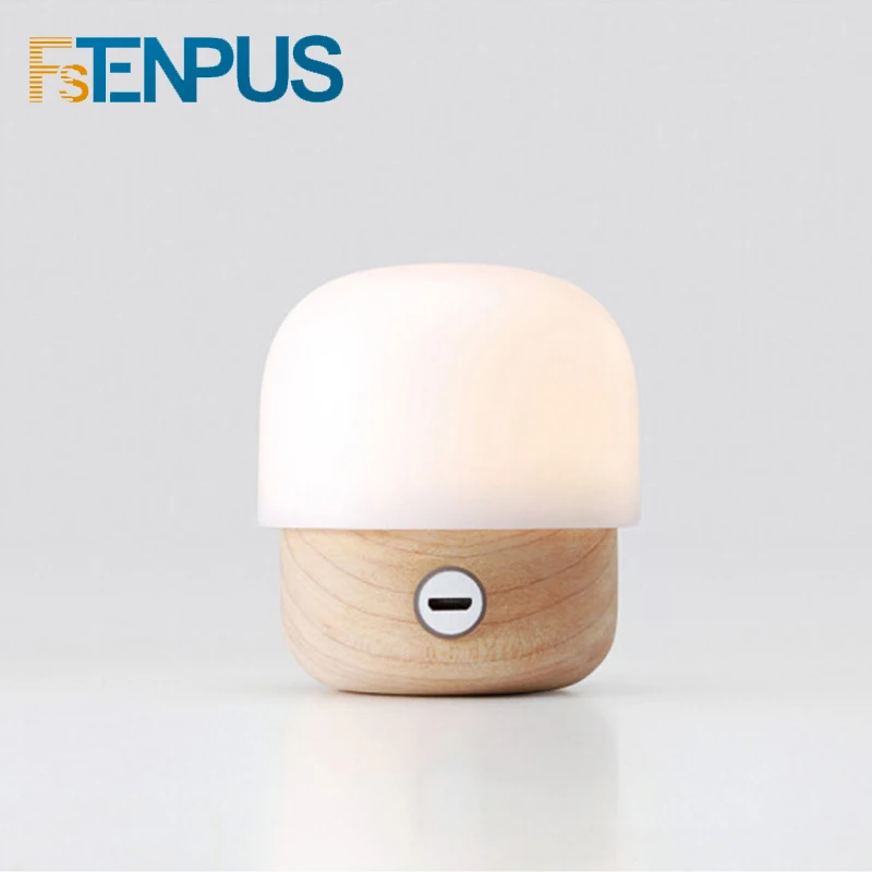 FSTENPUS LOG Night Light Portable Eye Caring Touch Switch Durable Night Light LED Light Rechargeable Baby Nursery Baby Gifts