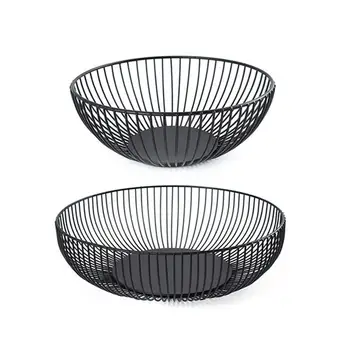 

Nordic Style Iron Art Fruit Storage Basket Home Organizer Bowl For Vegetable Snacks Candy Kitchen Table Dining Decoration Tool