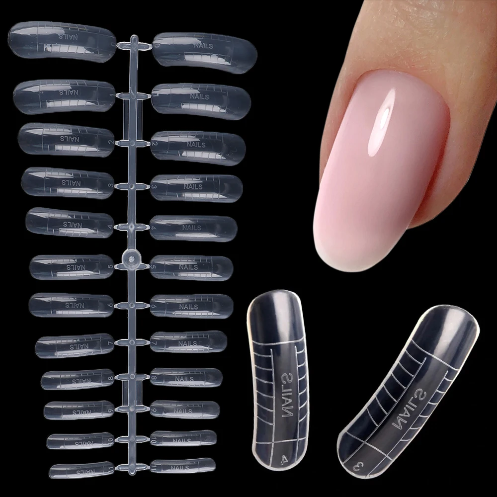 Formas de acrílico para manicura de uñas, 24 Uds., Clips de extensión ...