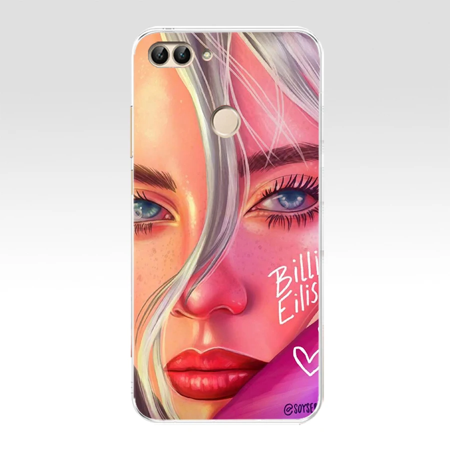 5 16AA Billie Eilish Girl Soft TPU Case Cover For Huawei Honor P Smart Y6 Prime Nova 2i 3i View 10 - Цвет: 5