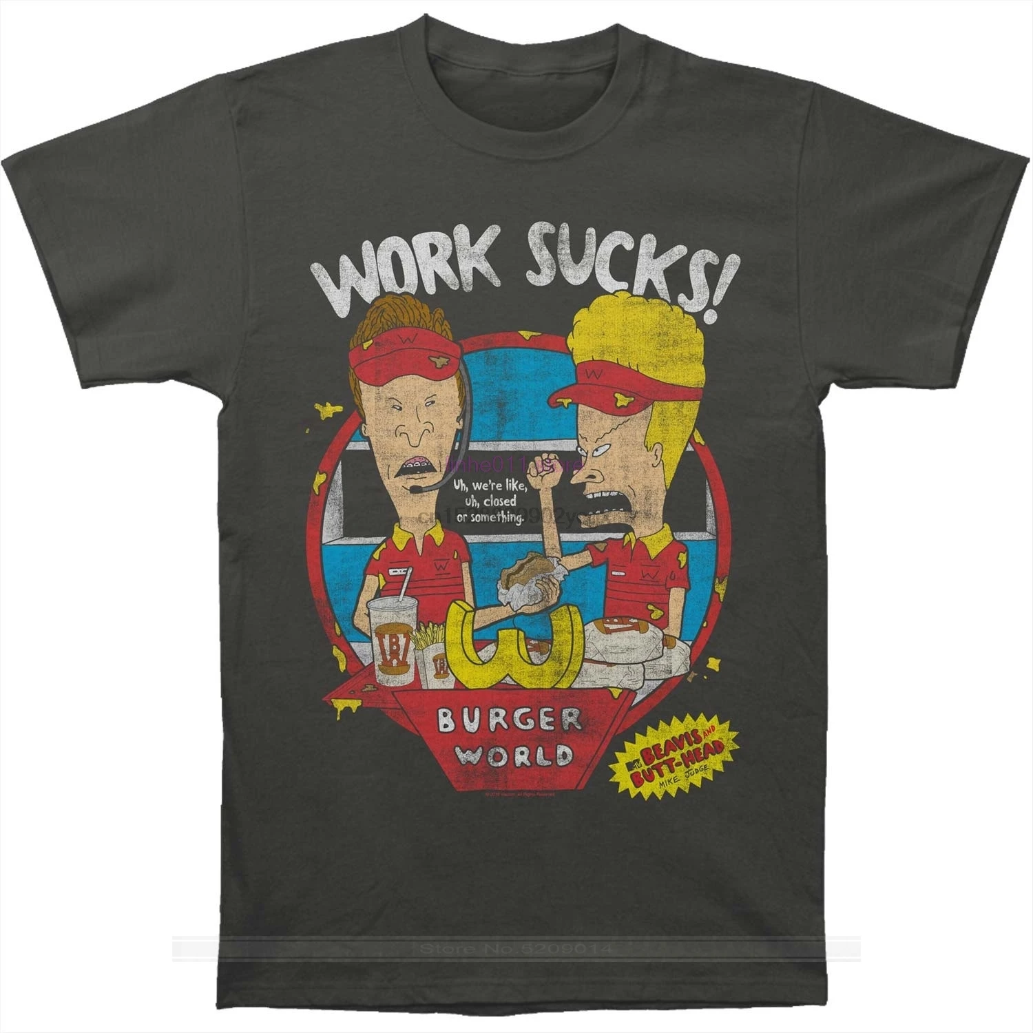 Забавная Мужская и женская футболка крутая Beavis Butthead модная Рабочая мужская