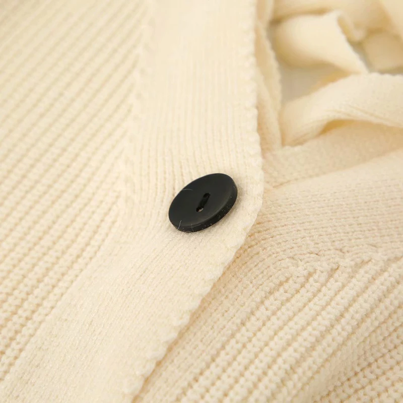Za 2019 fashion Women Sweater Autumn Solid V-Neck Chic Single Breasted Cardigan Puff Sleeve Loose Knitting Warm Sweaters Female Za 2019 fashion Women Sweater Autumn Solid V-Neck Chic Single Breasted Cardigan Puff Sleeve Loose Knitting Warm Sweaters Female