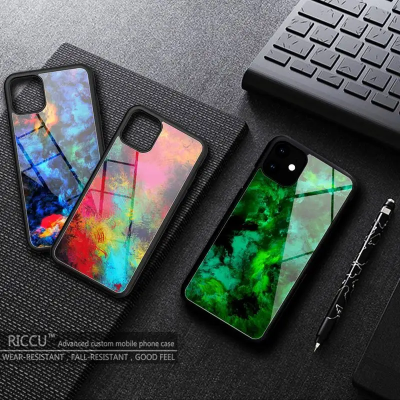 

Color abstract art Phone Case Rubber for iphone 11 12 max 12 iPhone Pro Mini XS 8 7 6 6S Plus X SE 2020 XR Covers