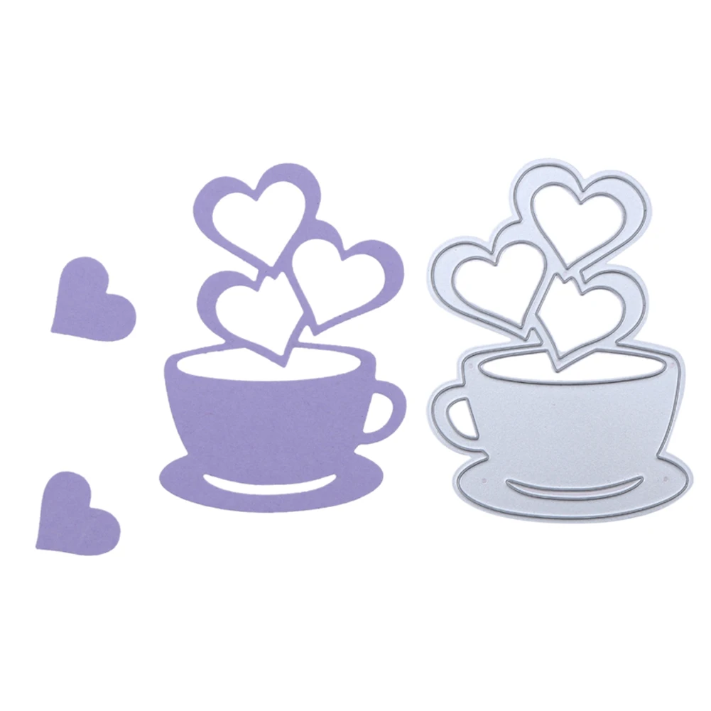 Кофейная чашка Love Heart сделай сам металлический Скрапбукинг тиснение высечка