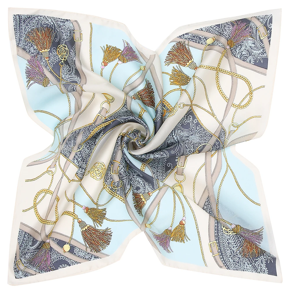 

53cm New luxury brand women scarf spring summer silk scarves shawls lady wraps soft small square neck ring scarf 8805