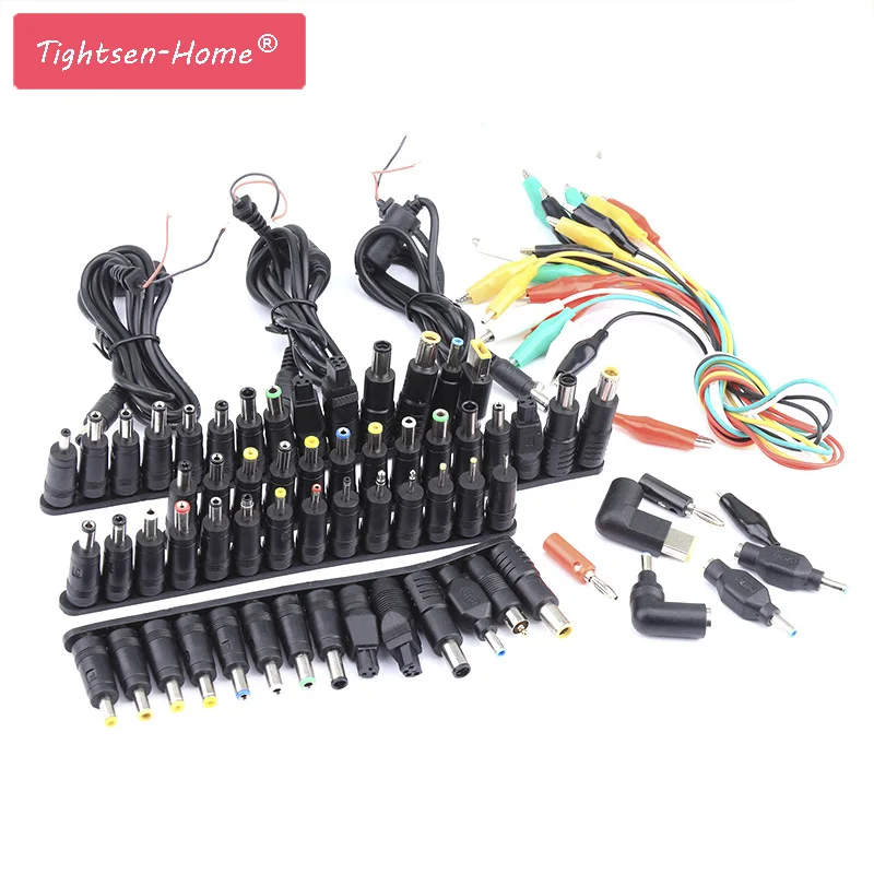 Fonte de Alimentação Cabeça de Conversão Adaptador de Energia Pces Universal Portátil Adaptador Conector Plug ac Jack Carregador Conectores 76 dc