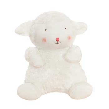 

20cm 30cm ultra soft white lamb plush toy stuffed animal lamb with small eyes and red nose for children playmate dolls