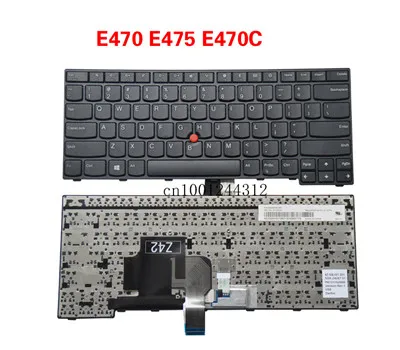 Новая английская клавиатура для ноутбука lenovo Thinkpad E470 E470C E475 FRU 01AX040 американская клавиатура