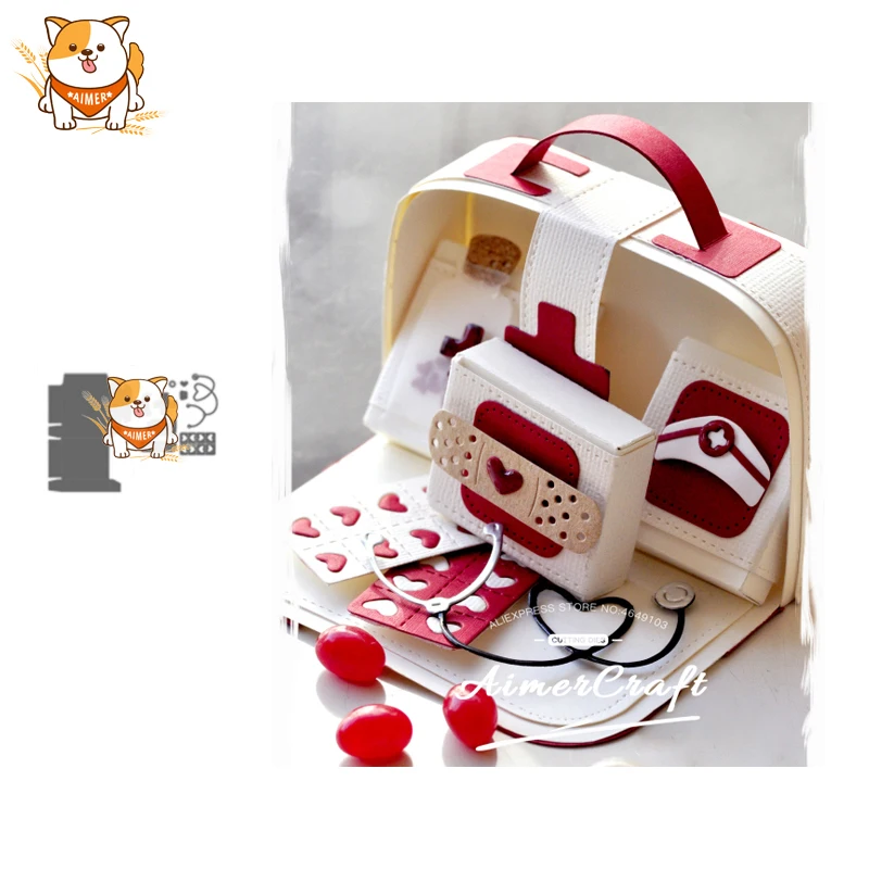 Медицинская коробка серия металлические Вырубные штампы для рукоделия бумажная