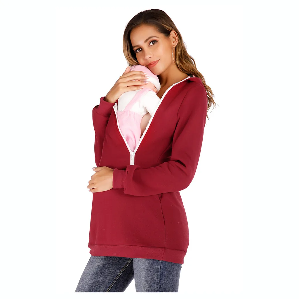 maternity hoodie hoodies maternidad pregnant bluzy damskie maternidade new Long Sleeve Solid худи женские для беременных зима Z4
