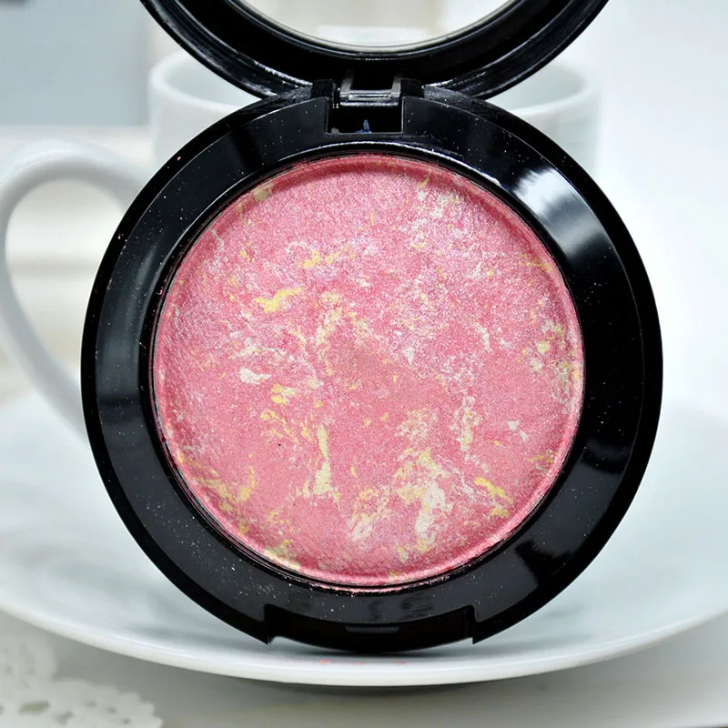 1PC Women Blush Baked Face Base Mineral Blusher Palette Highlights Baking Powder Makeup Tool | Красота и здоровье