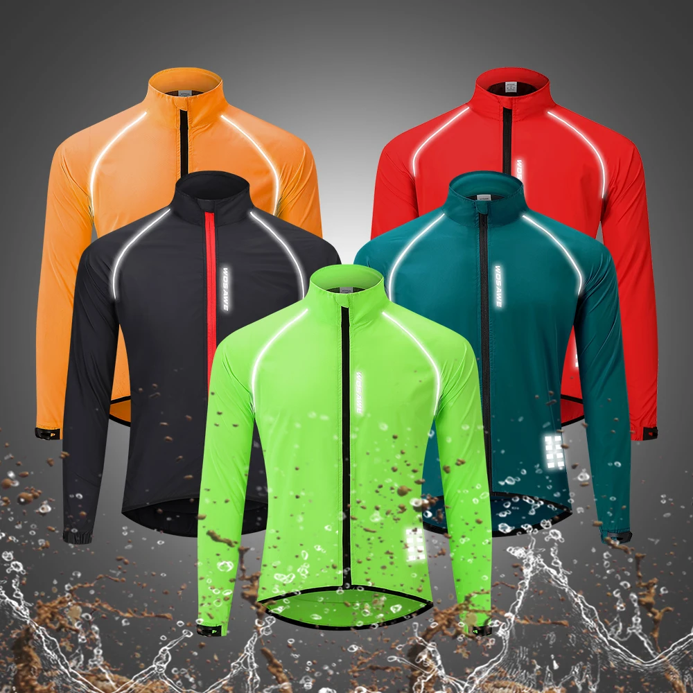 Wosawe Waterproof Cycling Jacket Ultralight Mtb Bicycle Bike Rain