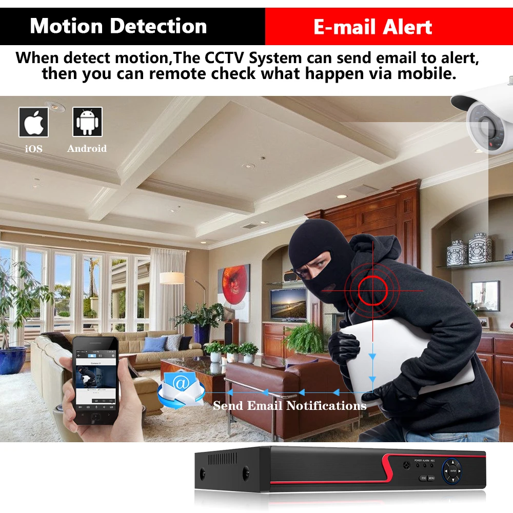 Видеорегистратор NINIVSION Home 5 Мп HD 4 канала 8 каналов AHD DVR TVI CVI NVR 6 в 1 CCTV 5.0мп HDMI