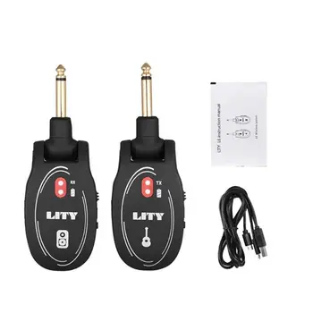 

Guitar Wireless Pickup Receiving Transmitting Folding Head Instrument Transceiver Acoustic Bass Guitar Pickup USB Rechargeable