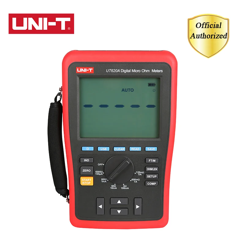

UNI-T UT620A Low Limit Alarm USB and Back Light Digital Micro Ohm Meter Resistance Meter 60000 Counts 6.0000K ohm with High