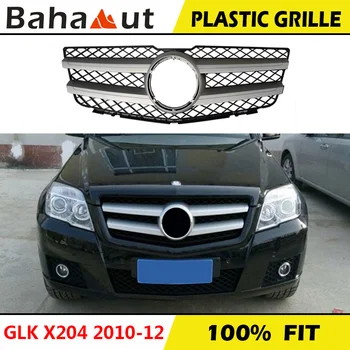 

Two Bars Front Upper Grille Car Racing Grill Replacement for Mercedes Benz GLK-class X204 GLK350 Silver A2048800283 2010-2012