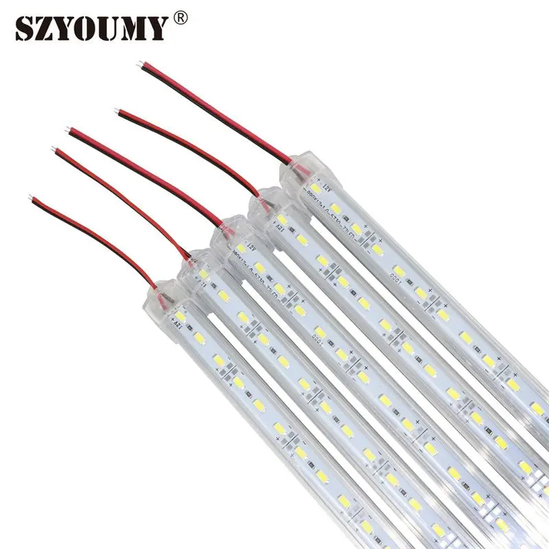 

SZYOUMY 10pcs 5630 36leds bar light with PC Cover 5ocm DC 12v rigid led strip light