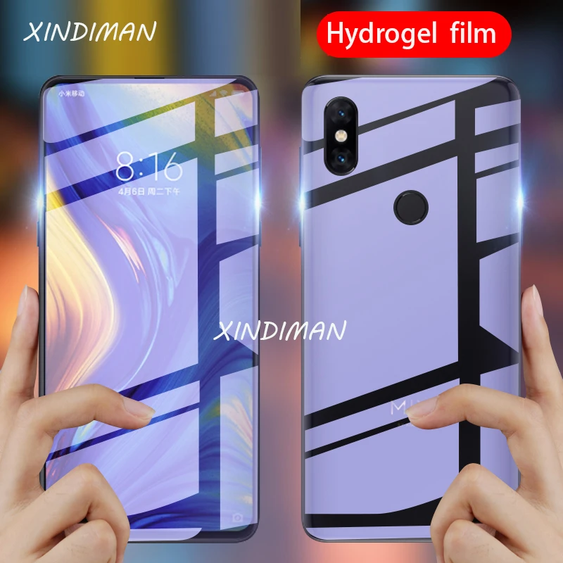 

25D Front+Back Full hydrogel Film for xiaomi Max2 max3 screen protector for xiaomiplay 8 8lite 9 9se CC9 CC9e Note2 Note3 Film