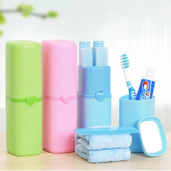 

Portable Travel Wash Cup Creative Travel Bathroom Accessories Toothpaste Toothbrush Partition Storage Case for Bathroom