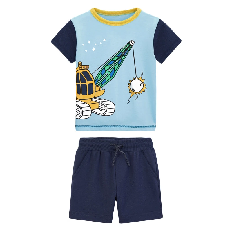 Ropa de Boutique para niños, Tops algodón, pantalones cortos sólidos, conjunto de ropa de para niños de 3, 4, 5, 6 y 7 años|set de ropa| - AliExpress